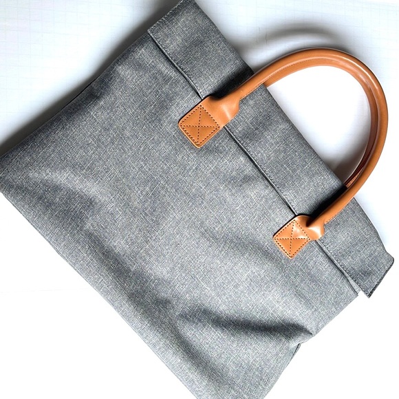 Handbags - Grey and Brown Laptop Bag (New)